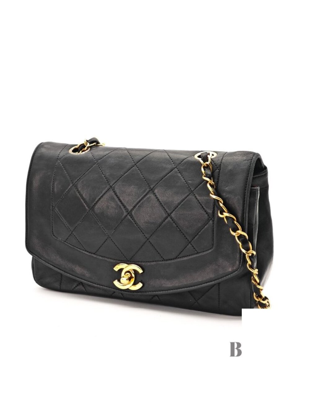 Chanel Diana 22 Quilted 22 Shoulder Bag Flap Black